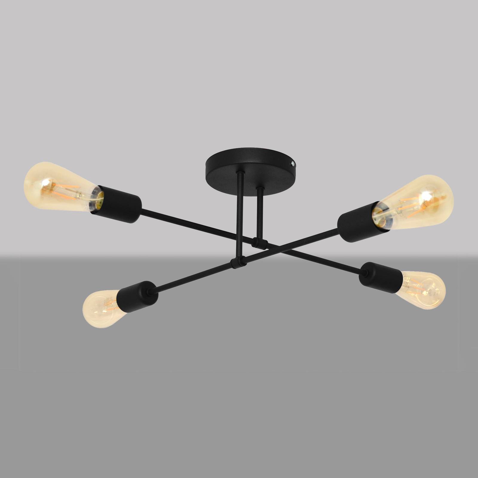 Lampa sufitowa Cambridge, 4-punktowa, czarna