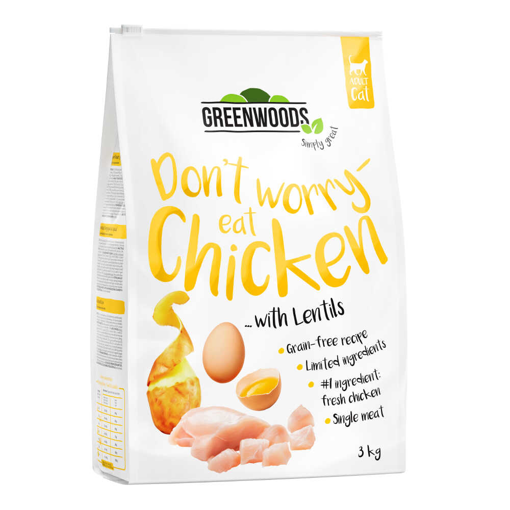 Greenwoods Kurczak z soczewicą ziemniakami i jajkiem 3 kg