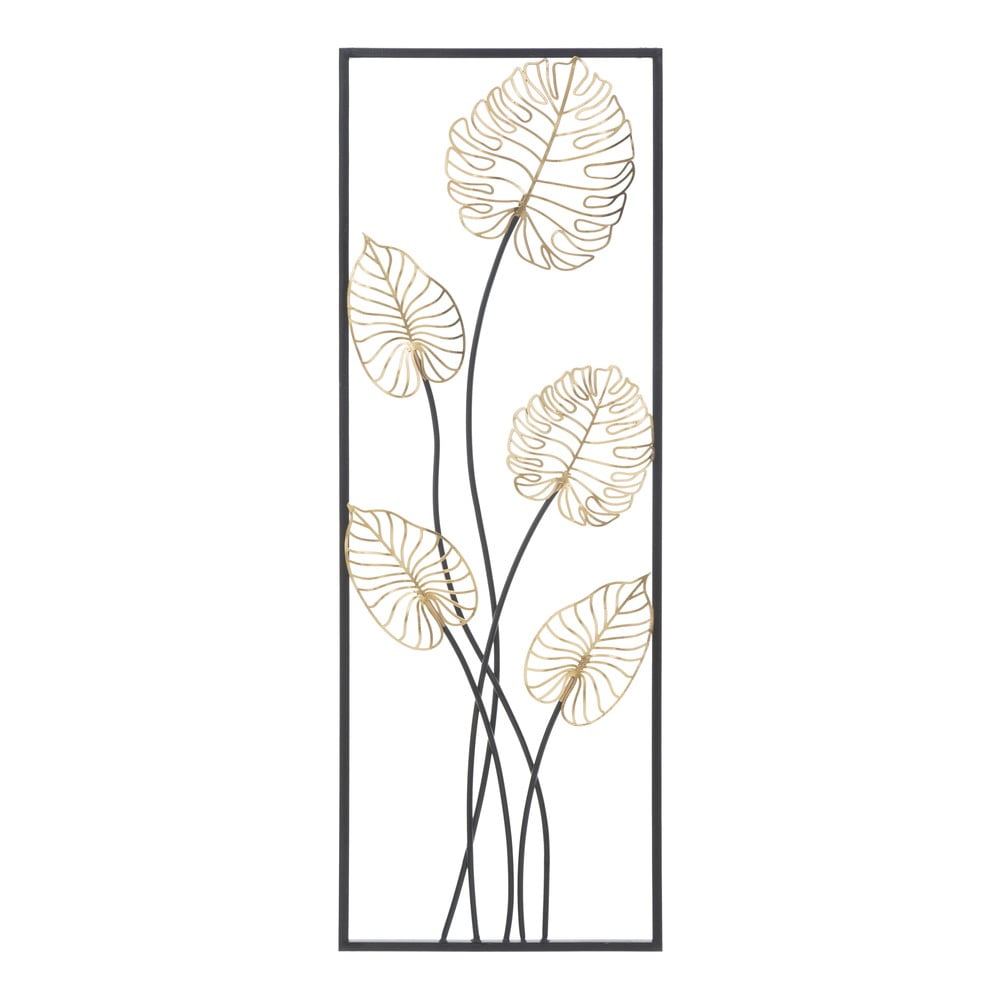 Metalowa dekoracja wisząca z wzorem liści Mauro Ferretti Luxy -B-, 31x90 cm
