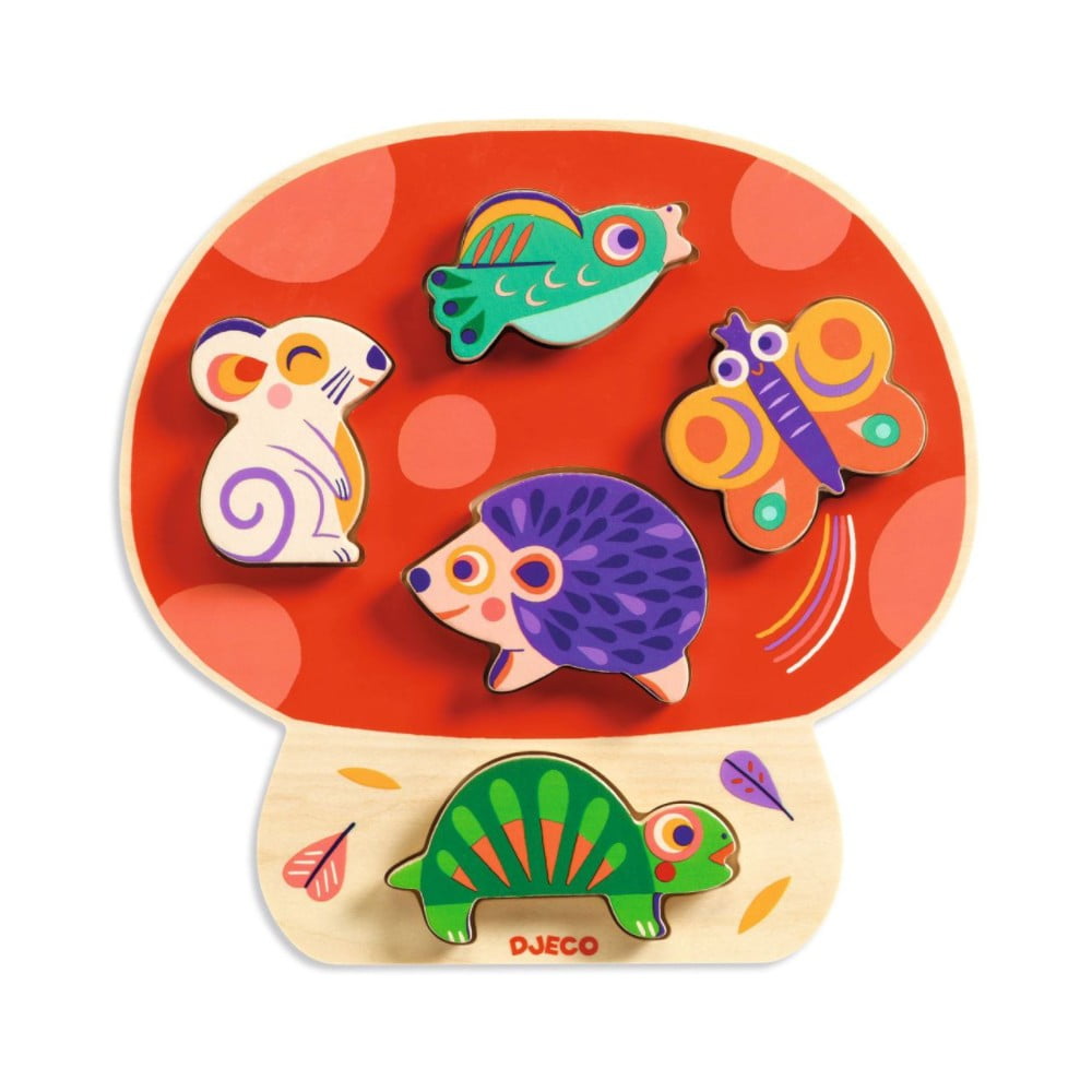 Drewniane wkładanie puzzle Djeco Anianco