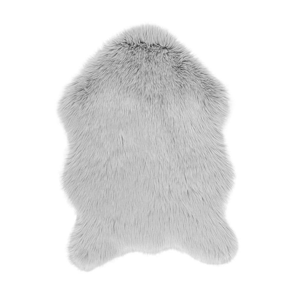 Jasnoszara sztuczna skóra Tiseco Home Studio Sheepskin, 60x90 cm