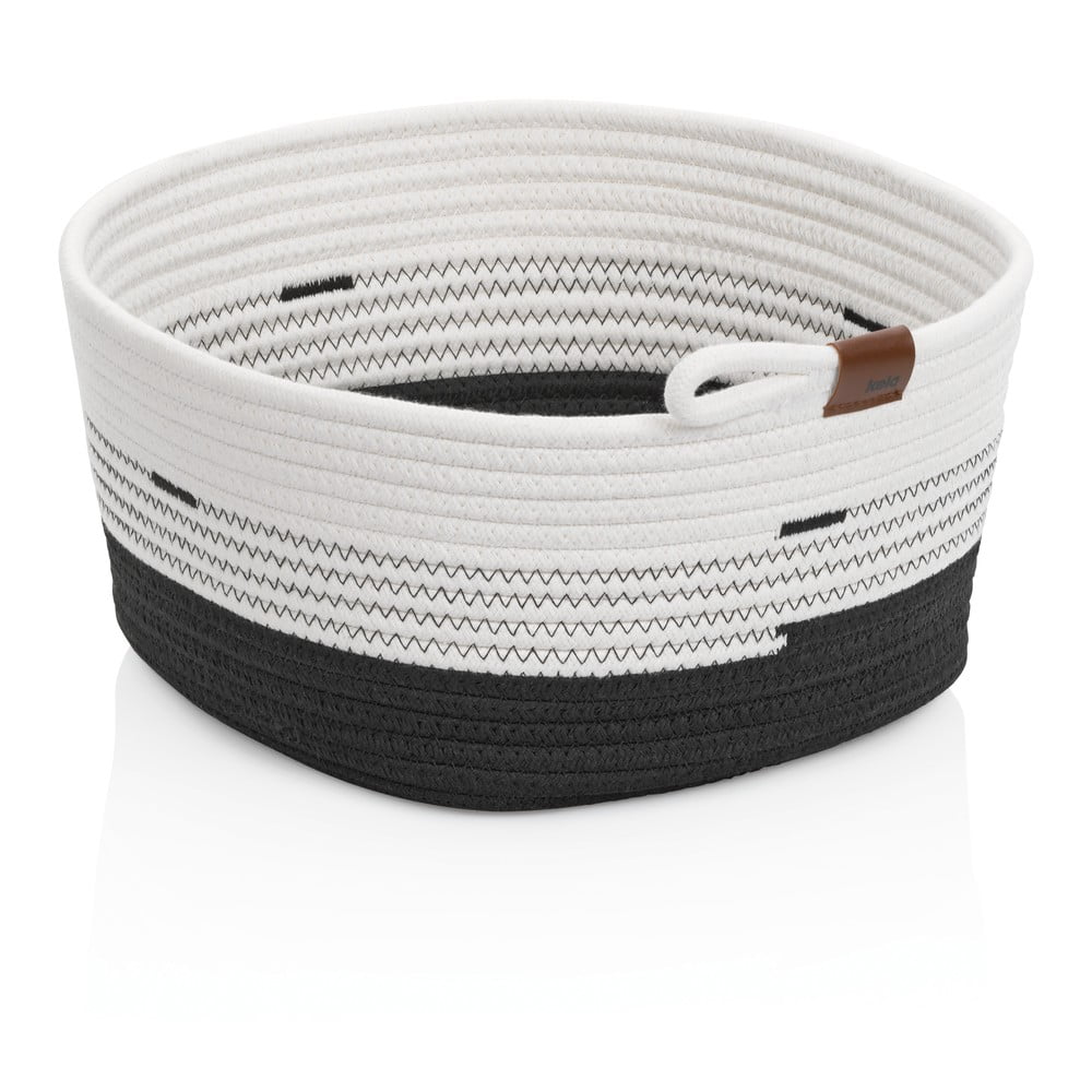 Biało-czarny koszyk Kela Hedda, 32x27 cm
