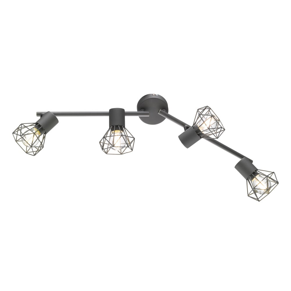 Szara lampa sufitowa Fischer & Honsel Quatre