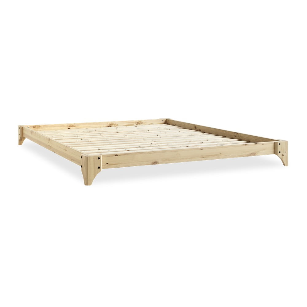 Łóżko z drewna sosnowego w naturalnym kolorze Karup Design Elan, 180x200 cm