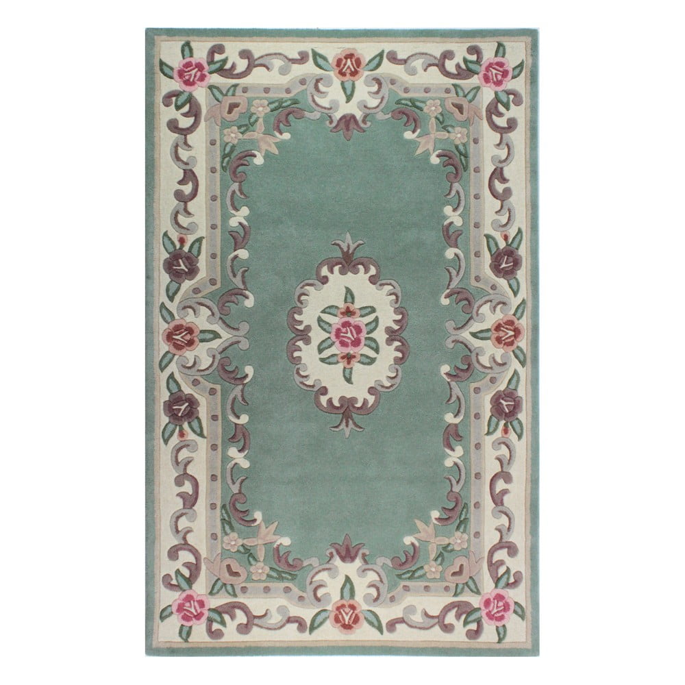 Zielony wełniany dywan Flair Rugs Aubusson, 120x180 cm