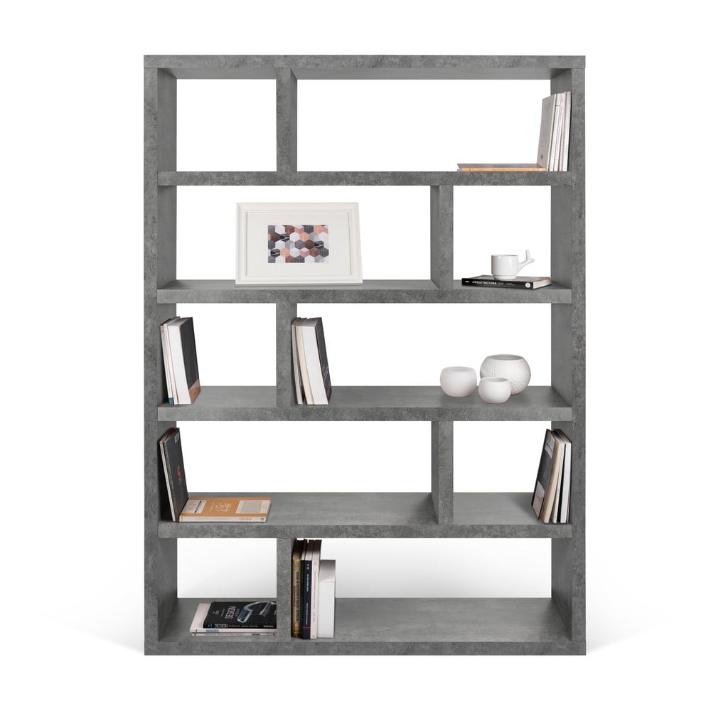 Szary regał w betonowym dekorze TemaHome Dublin, wys. 173 cm