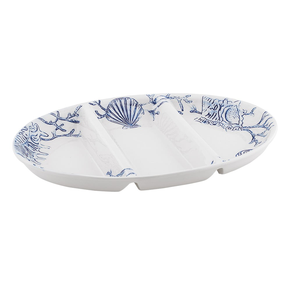 Niebiesko-biały półmisek Villa Altachiara Maris, 41 x 29 cm