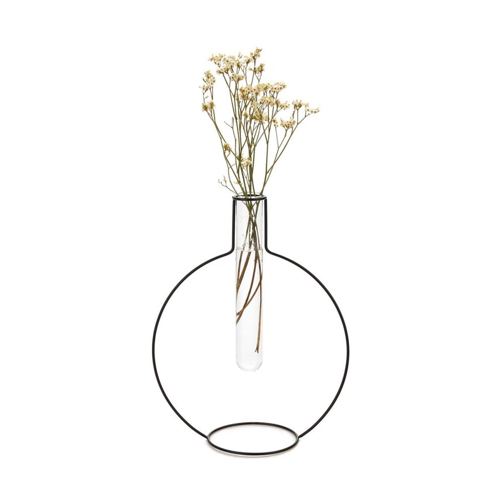 Czarny wazon Balvi Silhouette Round