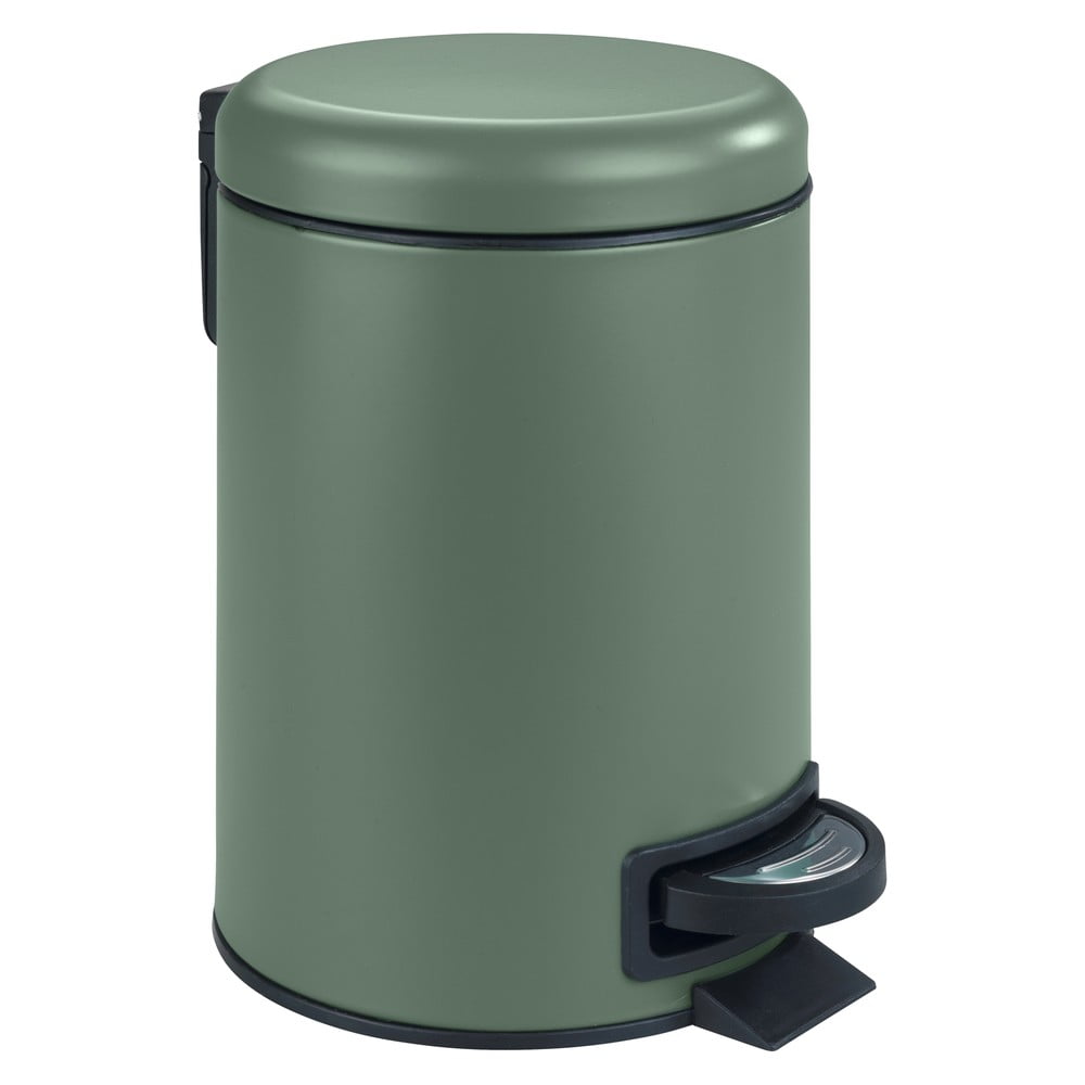 Zielony kosz łazienkowy Wenko Leman, 3 l