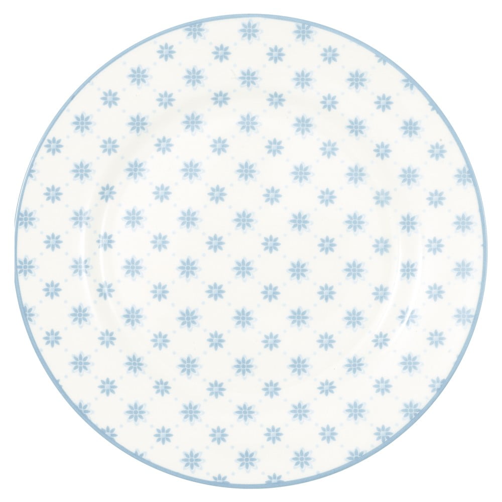 Niebieski porcelanowy talerzyk deserowy Green Gate Laurie, ø 20,5 cm