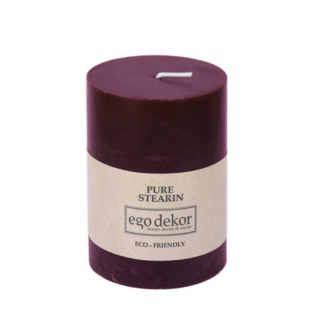 Bordowa świeczka Eco candles by Ego dekor Friendly, 37 h
