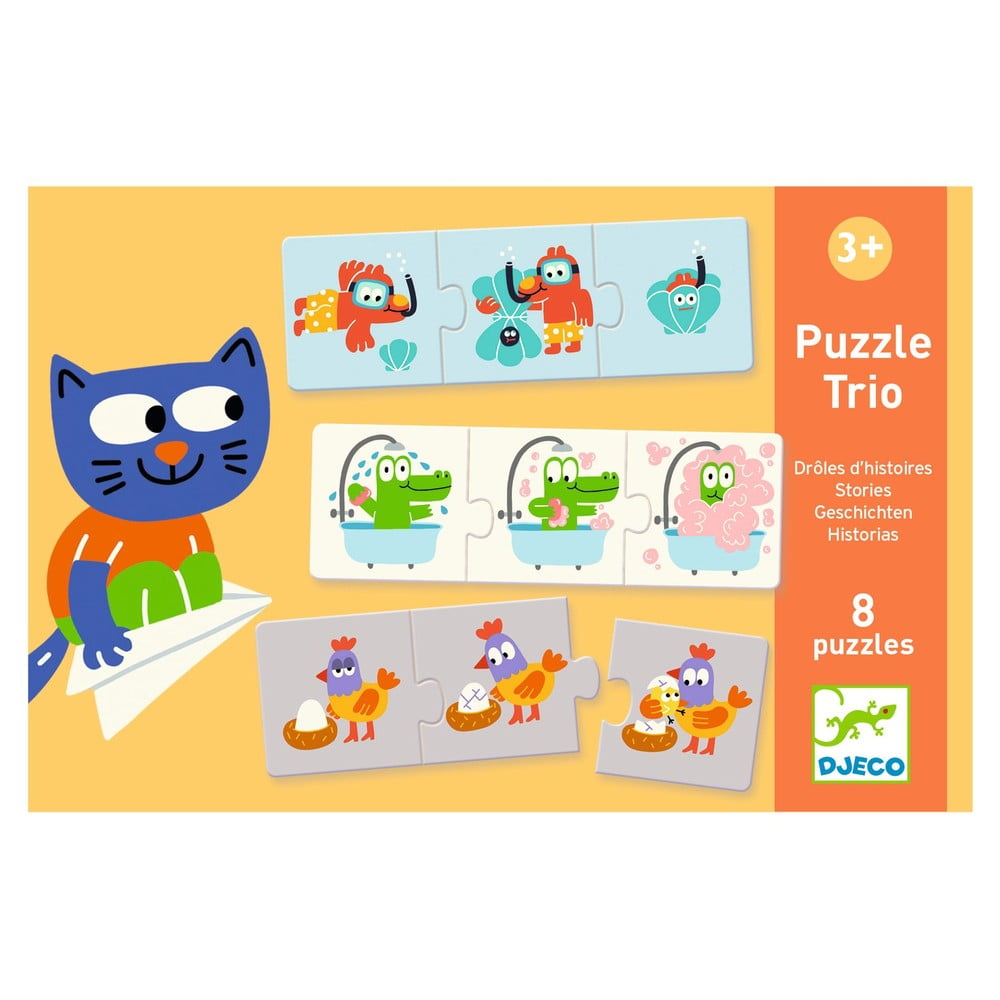Puzzle z historią Djeco Trio