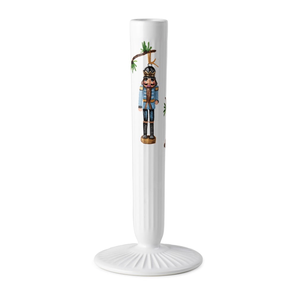 Biały ceramiczny świecznik świąteczny Kähler Design Hammershøi, wys. 20 cm