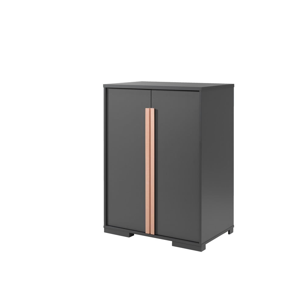 Ciemnoszara szafka dziecięca pod podwyższone łóżko Vipack Londen