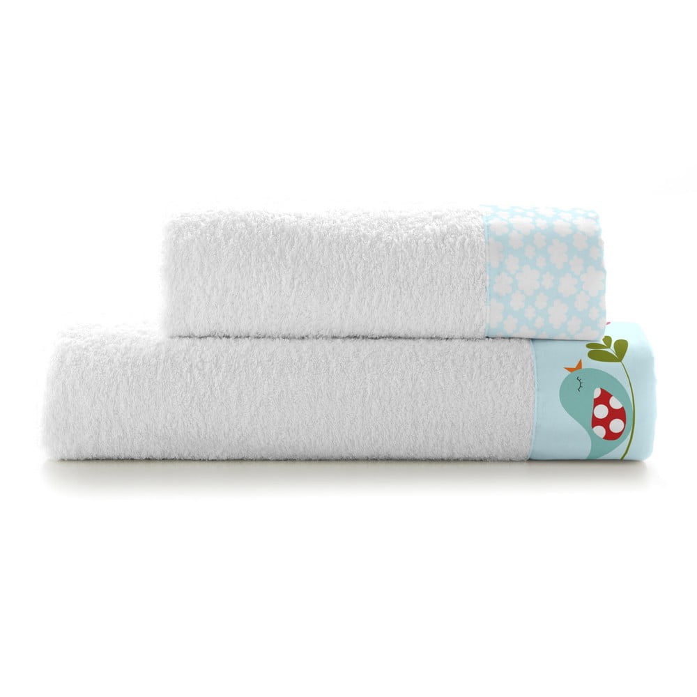 Zestaw 2 dziecięcych ręczników z bawełnyMr. Little Birds