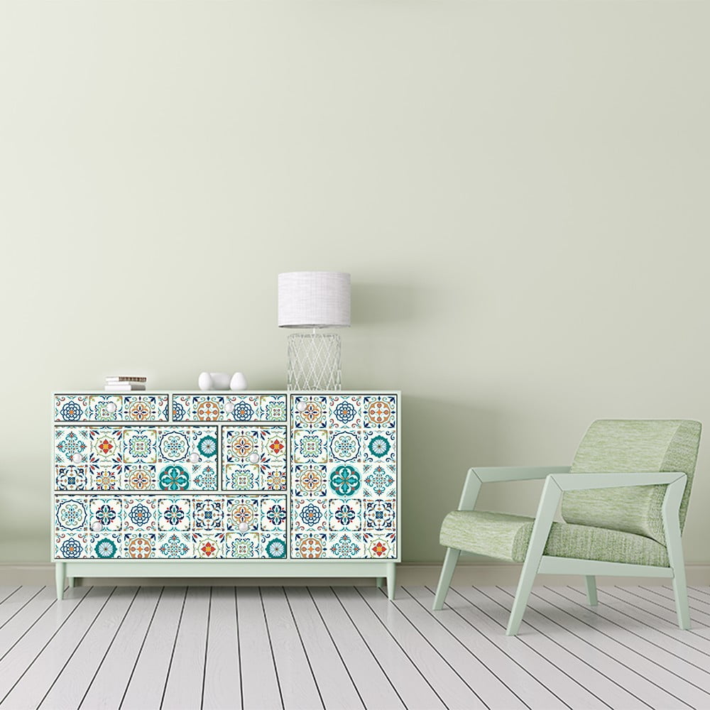 Komplet 60 naklejek na meble Ambiance Neo, 10x10 cm