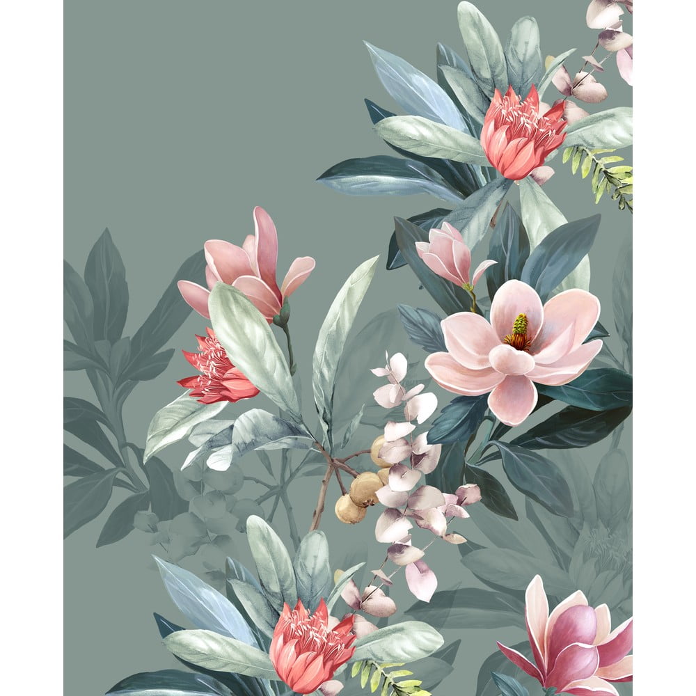 Zielony koc dwustronny Descanso Parler, 130x160 cm