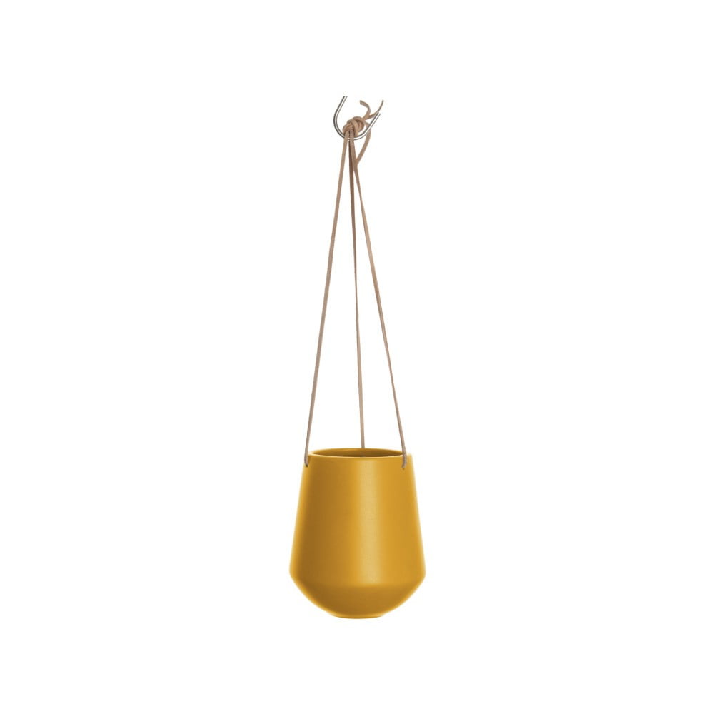 Matowa żółta ceramiczna doniczka wisząca PT LIVING Skittle, ⌀ 10 cm