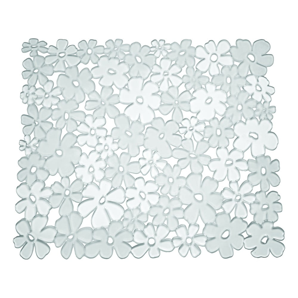 Przezroczysta mata do zlewu iDesign Blumz, 28x30,5 cm