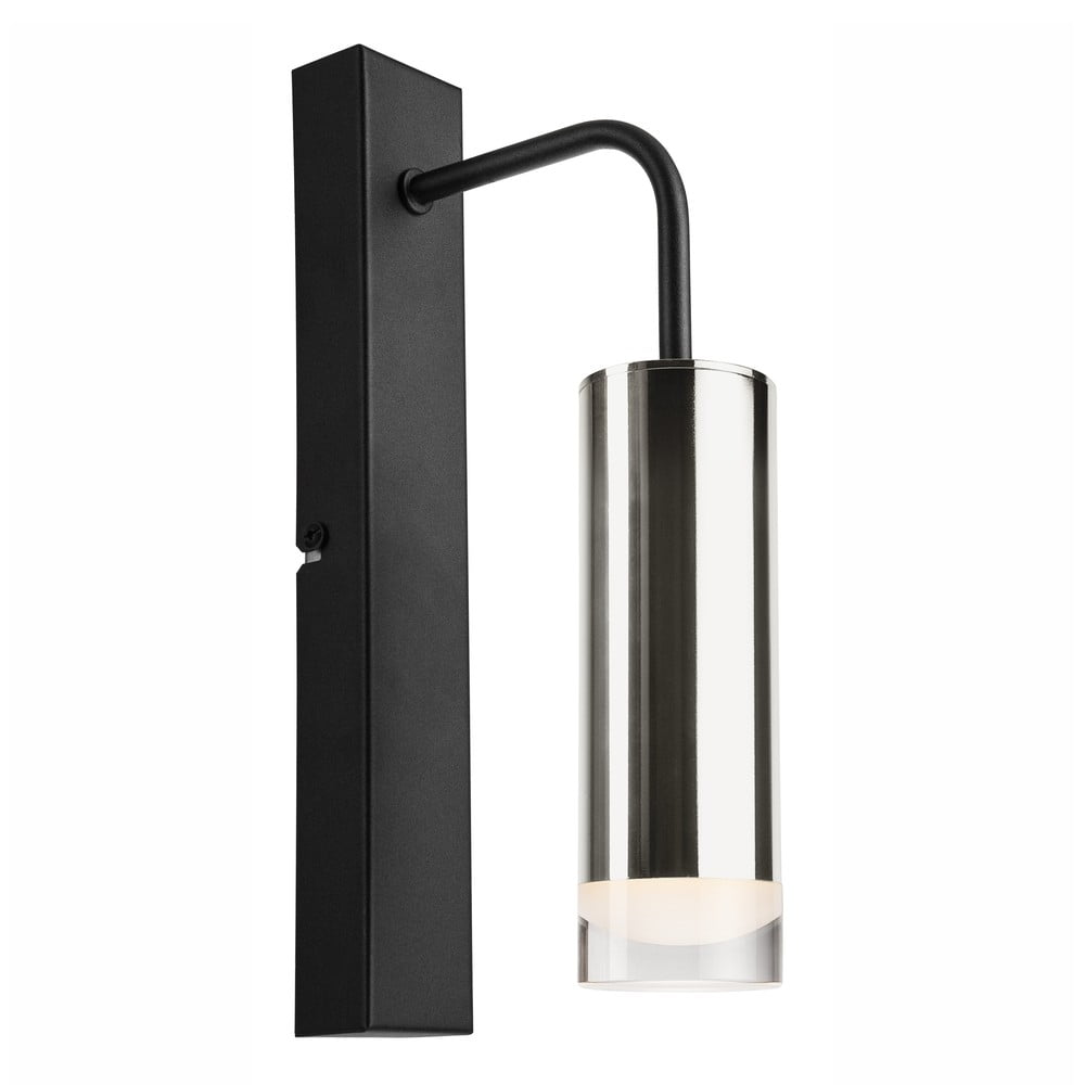 Kinkiet w czarno-srebrnym kolorze LAMKUR Diego