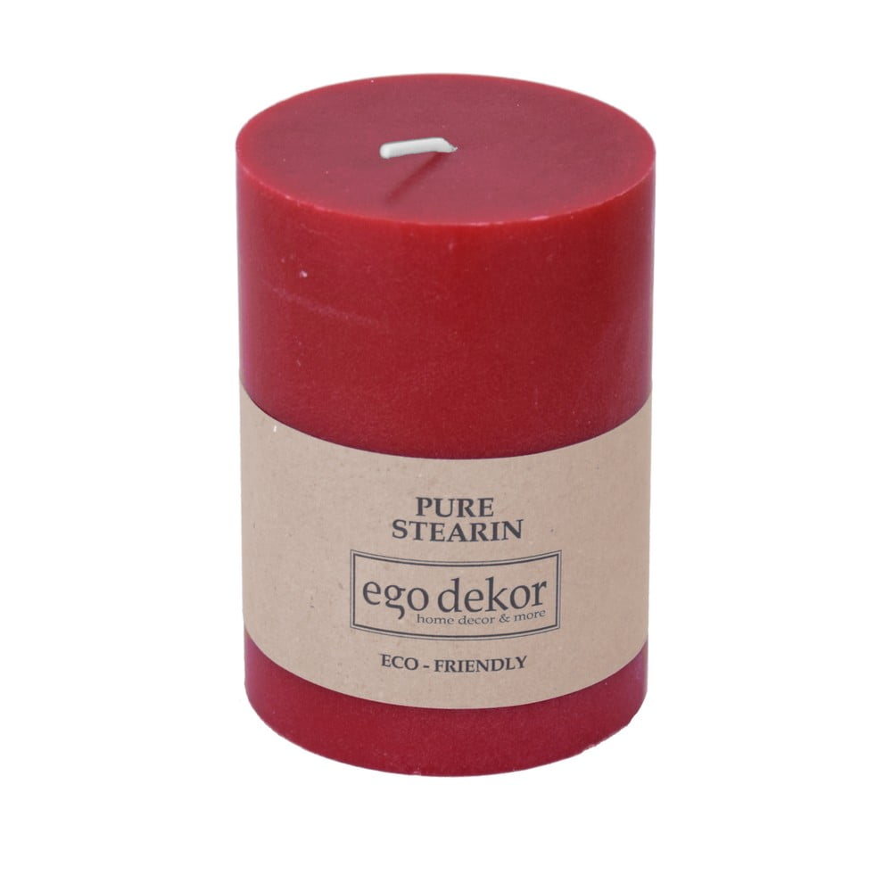 Czerwona świeczka Eco candles by Ego dekor Friendly, 37 h
