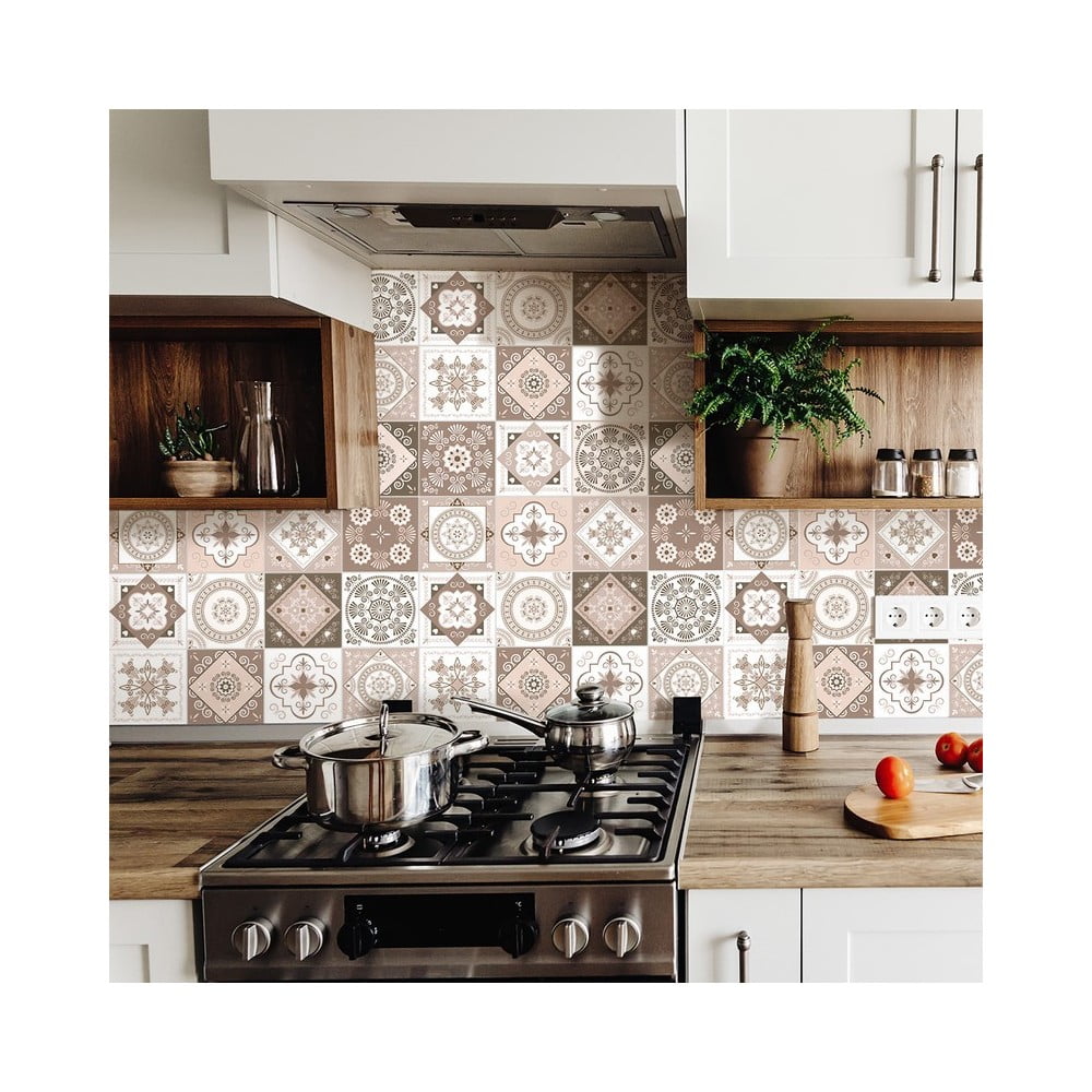 Komplet 9 dekoracyjnych naklejek ściennych Ambiance Aniolo, 15x15 cm