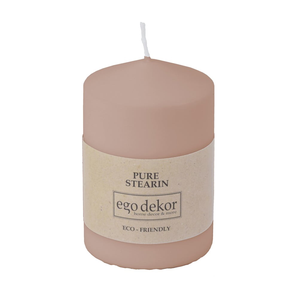 Różowa świeczka Eco candles by Ego dekor Top, 25 h