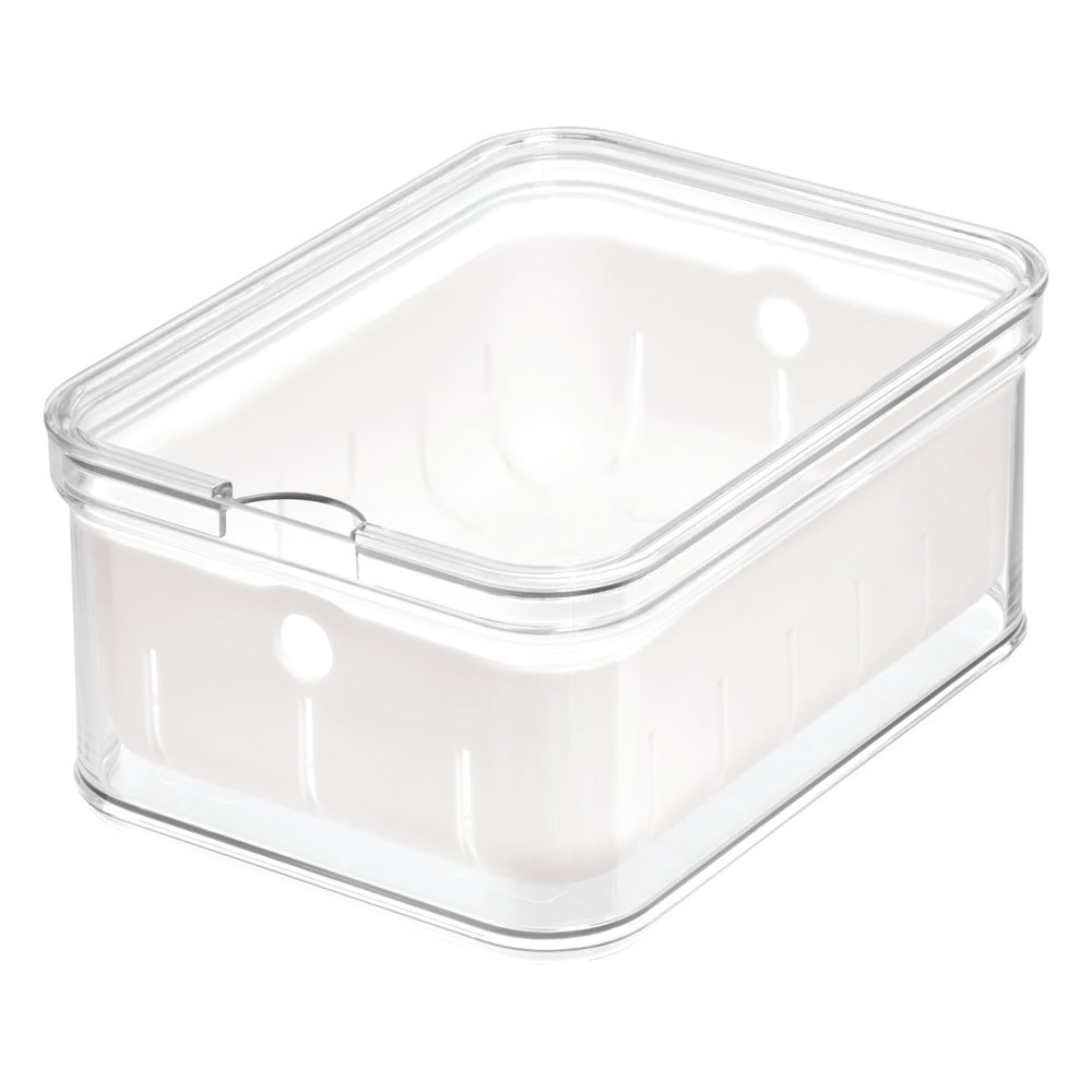 Przezroczysty pojemnik z wieczkiem iDesign, 21x16 cm