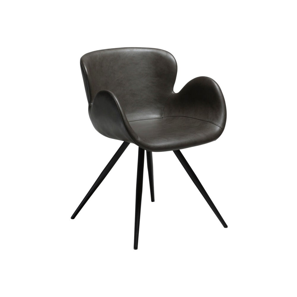 Szare krzesło ze skóry ekologicznej DAN-FORM Denmark Gaia