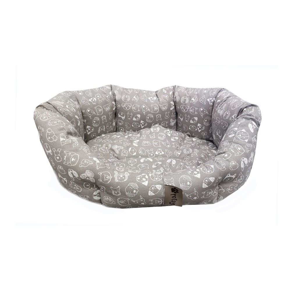 Szare bawełniane legowisko 75x60 cm Max – Petsy