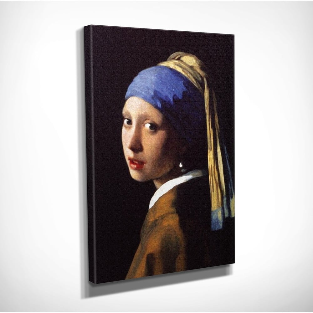 Reprodukcja obrazu na płótnie Johannes Vermeer The Girl with Pearl, 30x40 cm
