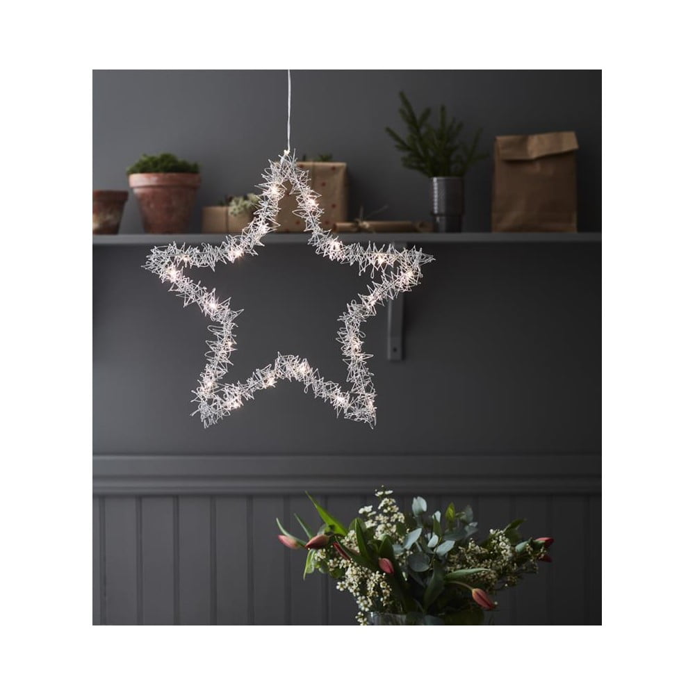 Świąteczna wisząca dekoracja świetlna Markslöjd Tangle Star, wys. 45 cm