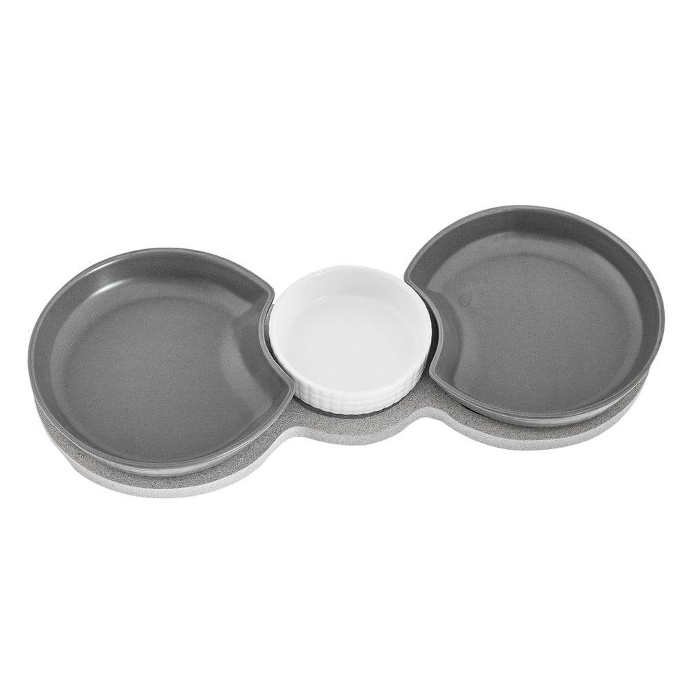 Zestaw 3 misek z tacą Villa Altachiara Yin&Yang, 38 x 16,5 cm