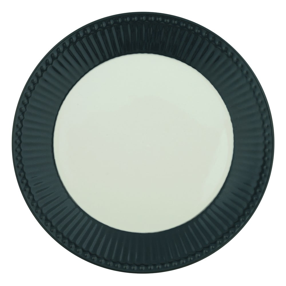 Biało-szary ceramiczny talerz Green Gate Alice, ø 23 cm