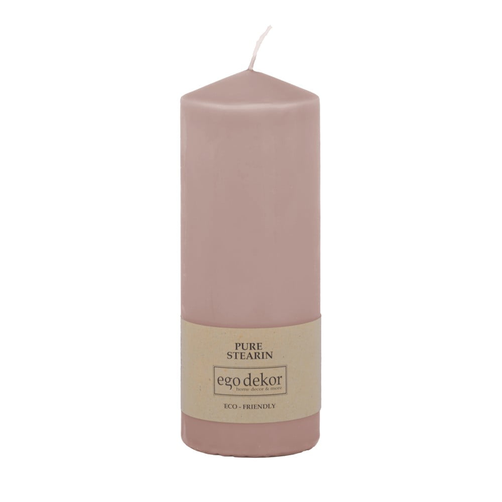 Różowa świeczka Eco candles by Ego dekor Top, 50 h