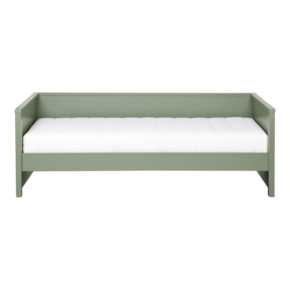 Zielone łóżko/sofa WOOOD Nikki, 200x90 cm