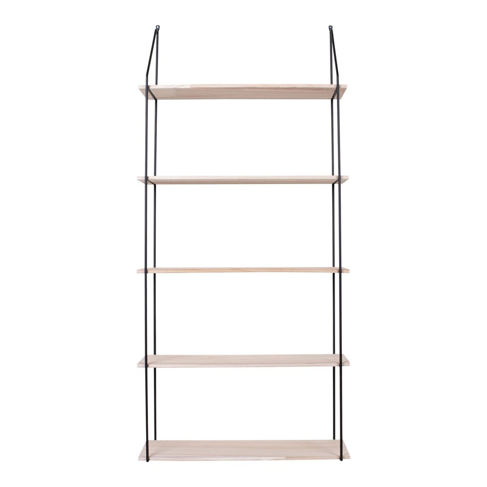 Czarna półka z litego drewna paulowni Eindhoven – House Nordic