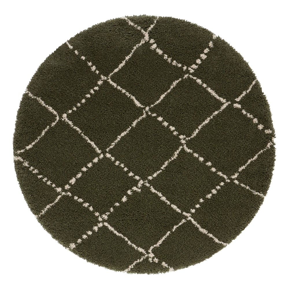 Zielony dywan Mint Rugs Hash, ⌀ 120 cm
