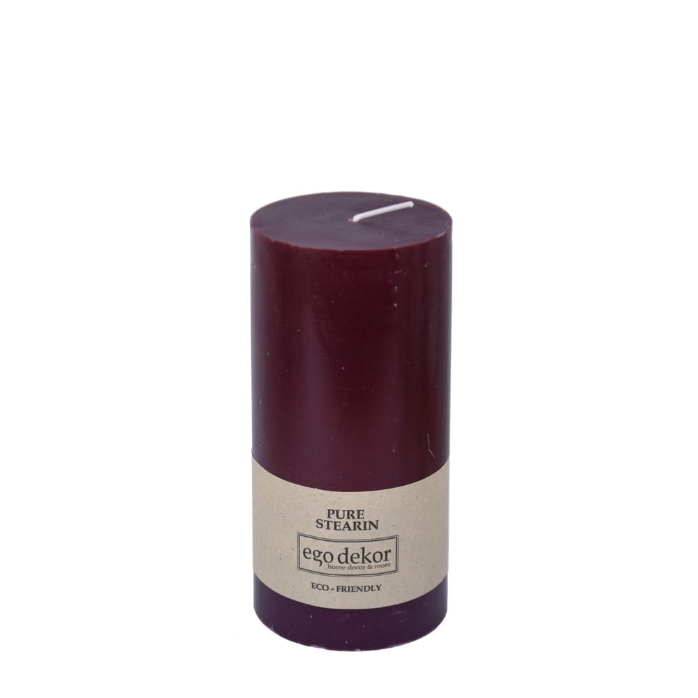 Bordowa świeczka Eco candles by Ego dekor Friendly, 50 h