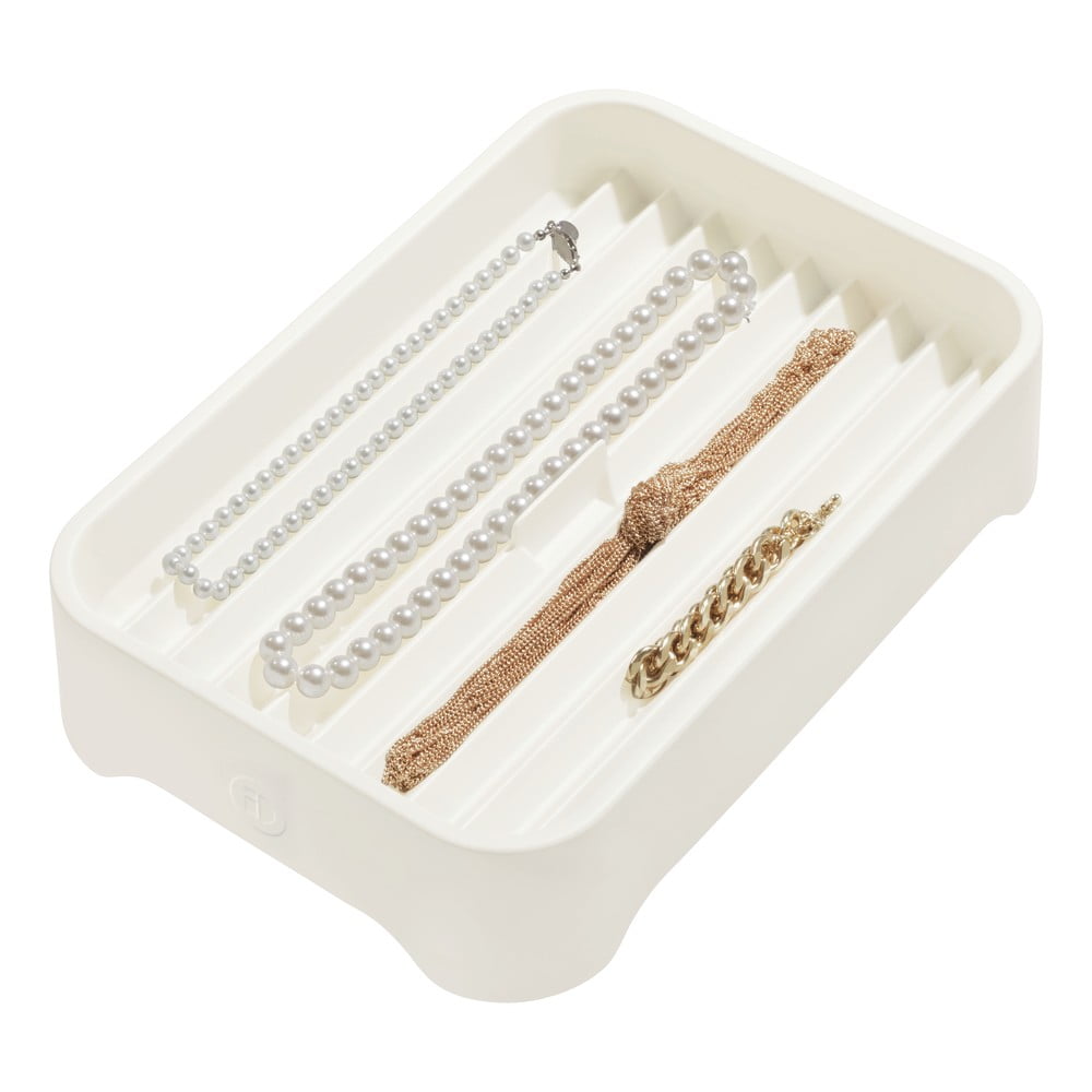 Biały organizer na biżuterię iDesign Eco Bin, 28,12x19,23 cm