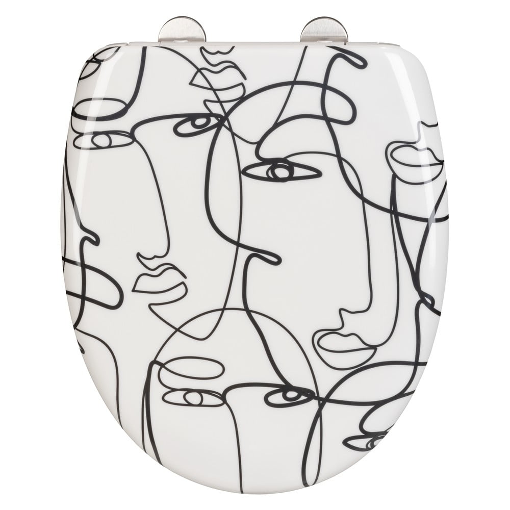 Biała wolnoopadająca deska sedesowa Wenko, 38x42 cm