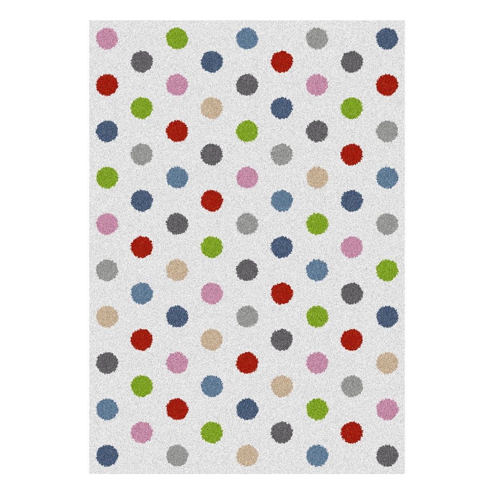 Biały dwan Universal Norge Dots, 133x190 cm