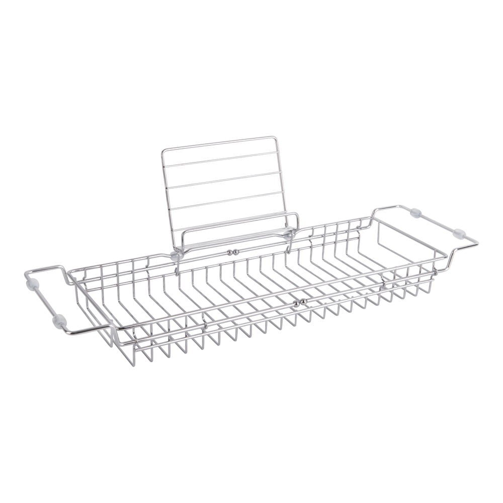 Metalowa regulowana półka na wannę w kolorze srebra PT LIVING Tub, 61-86 cm