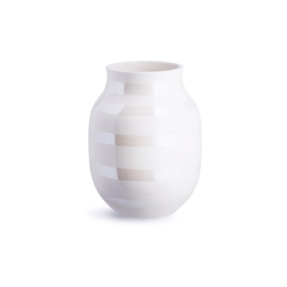 Biały kamionkowy wazon Kähler Design Omaggio, wys. 20 cm