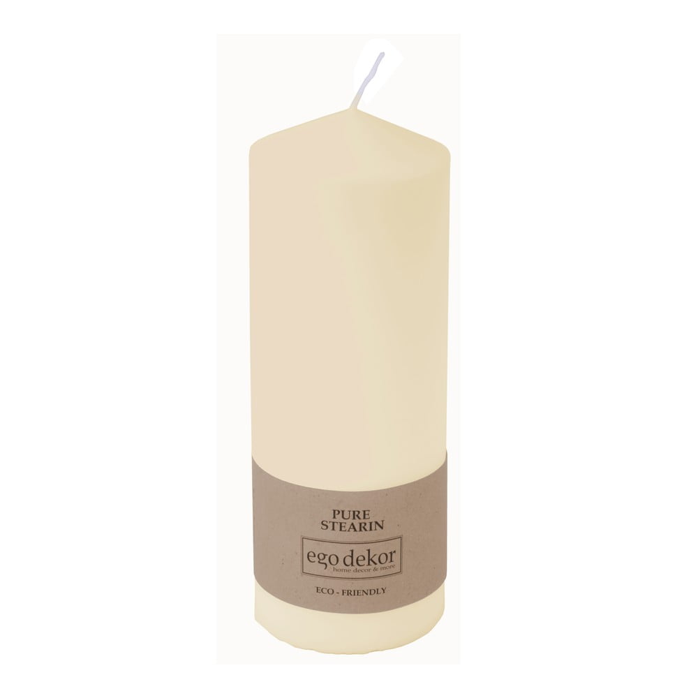 Śmietankowobiała świeczka Eco candles by Ego dekor Top, 50 h
