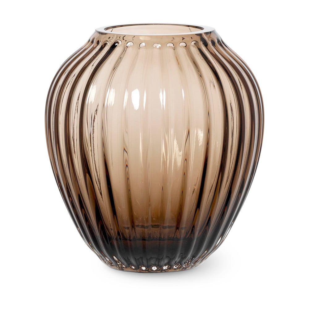 Brązowy szklany wazon Kähler Design Hammershøi, wys. 14 cm