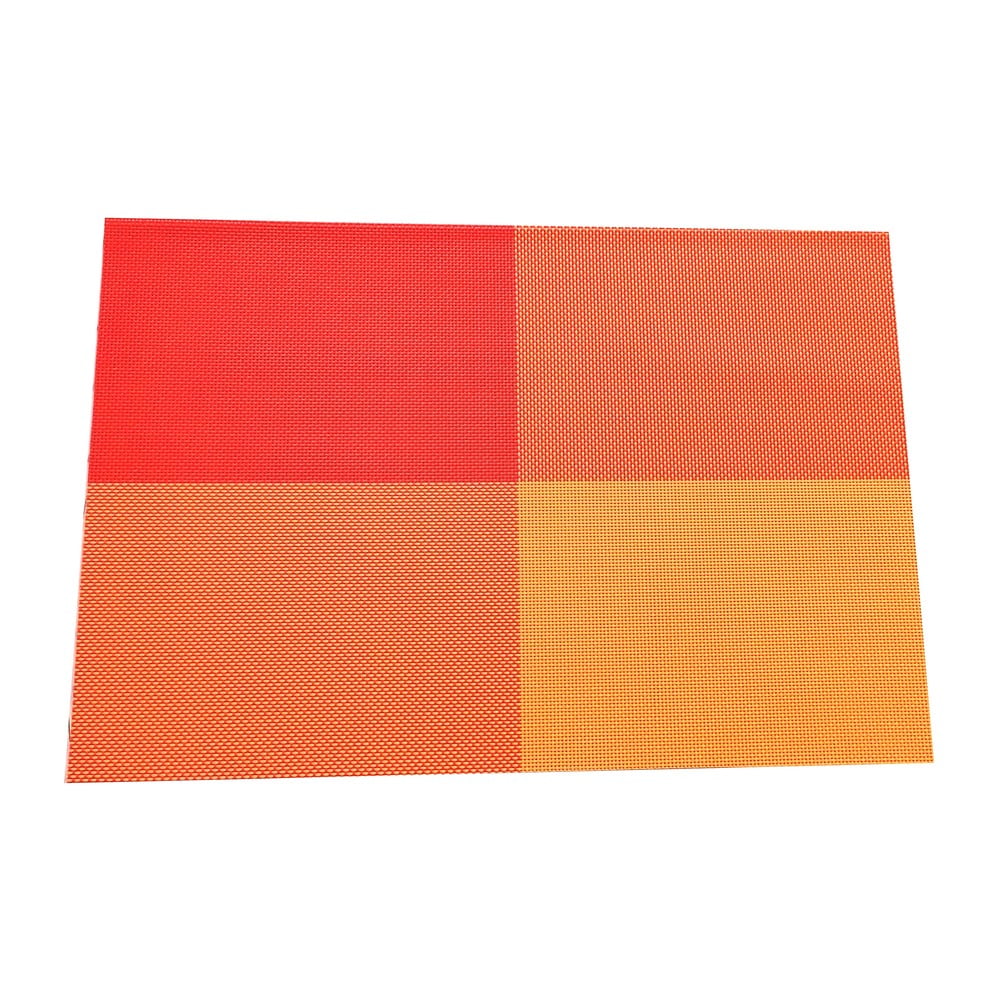 Pomarańczowa materiałowa mata stołowa zestaw 2 szt. 30x45 cm Chess – JAHU collections