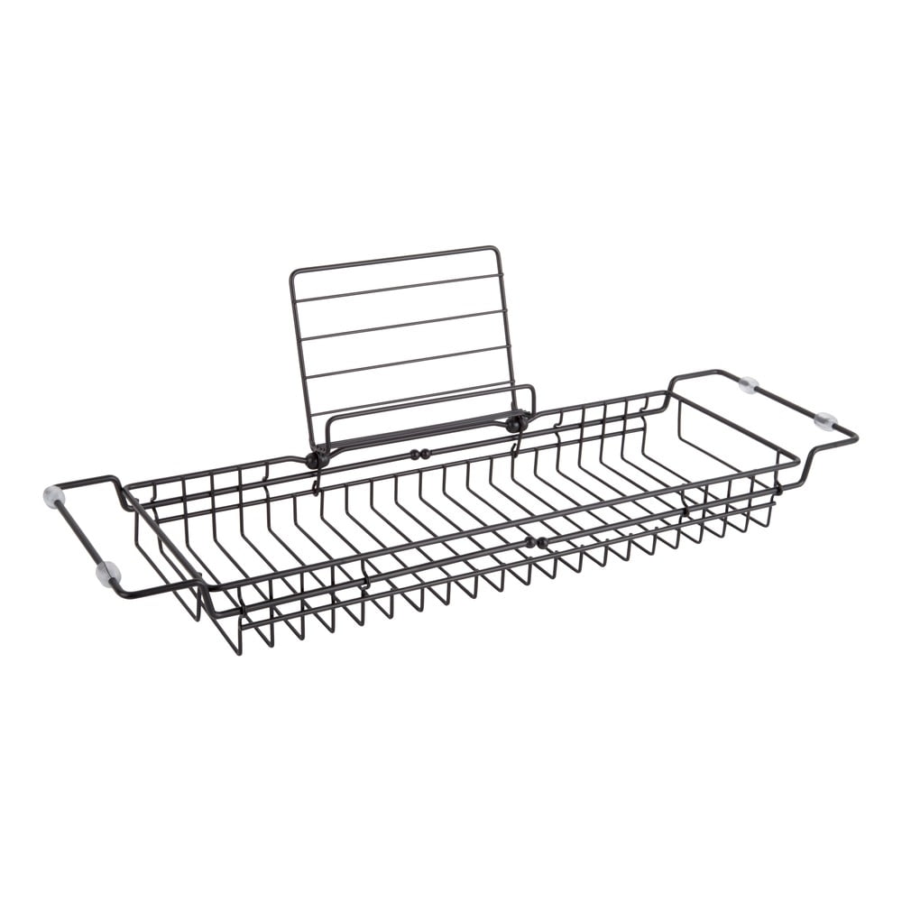 Czarna metalowa regulowana półka na wannę PT LIVING Tub, 61-86 cm