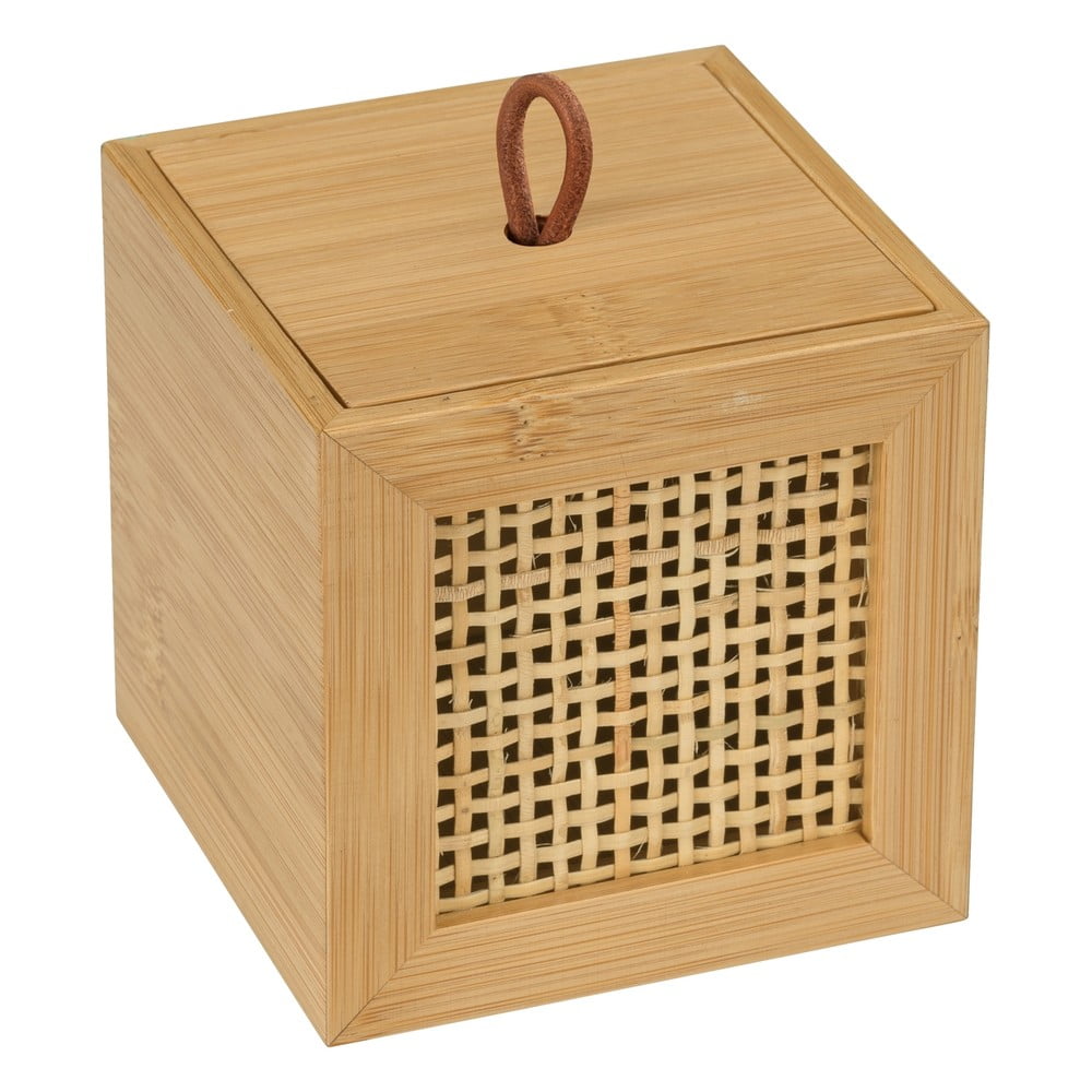 Bambusowy organizer łazienkowy Wenko Allegre, 9x9 cm