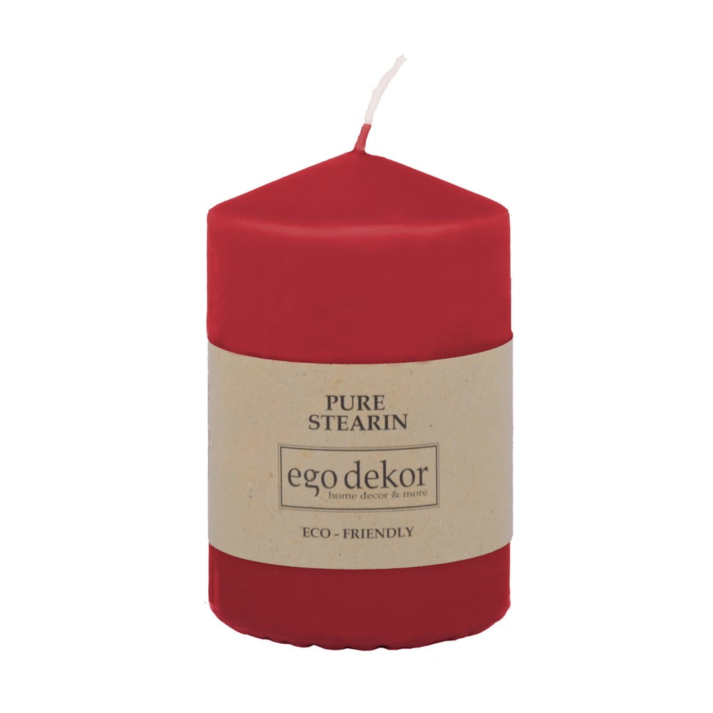 Czerwona świeczka Eco candles by Ego dekor Top, 25 h